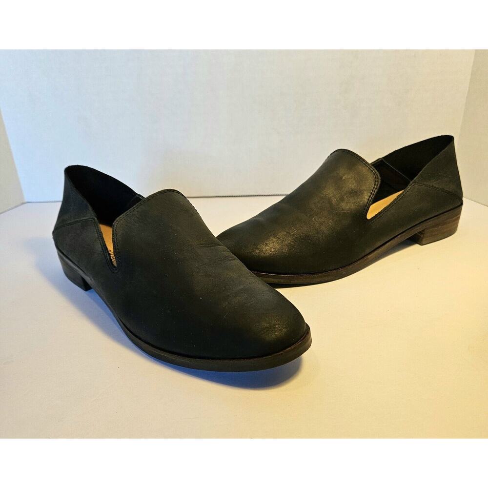 Lucky Brand Minimalist Pre-owned Slippers Navy Size 7M/37 Soft Leather Upper